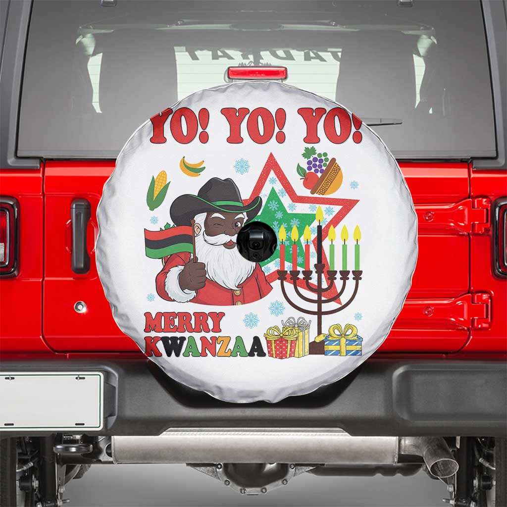 Merry Kwanzaa Black Santa Cowboy Spare Tire Cover African Heritage Celebration Gift - Wonder Print Shop