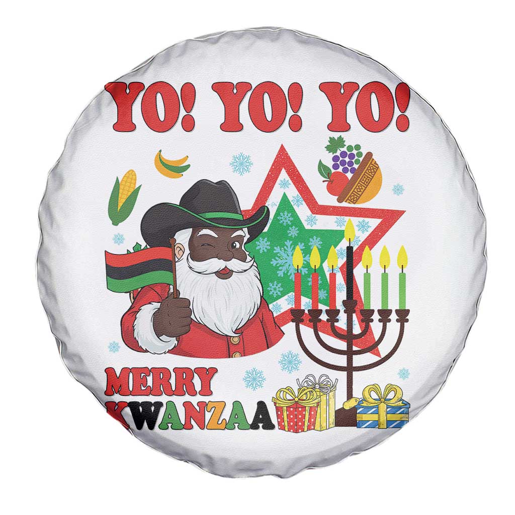 Merry Kwanzaa Black Santa Cowboy Spare Tire Cover African Heritage Celebration Gift - Wonder Print Shop