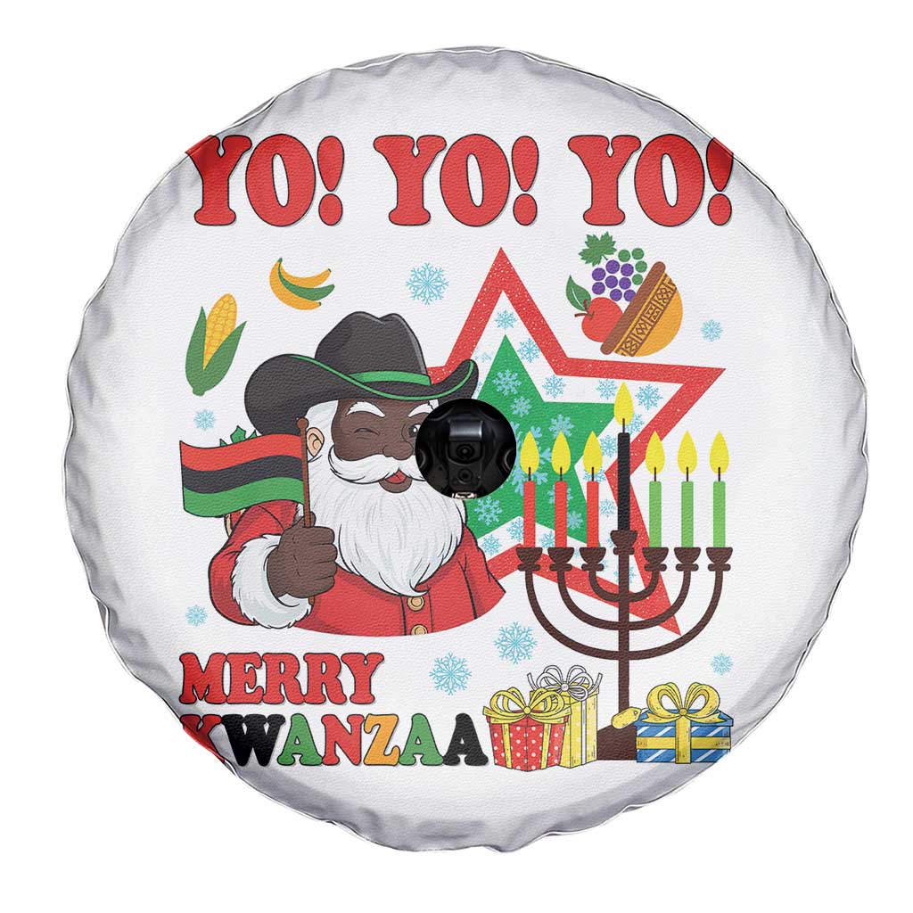 Merry Kwanzaa Black Santa Cowboy Spare Tire Cover African Heritage Celebration Gift - Wonder Print Shop