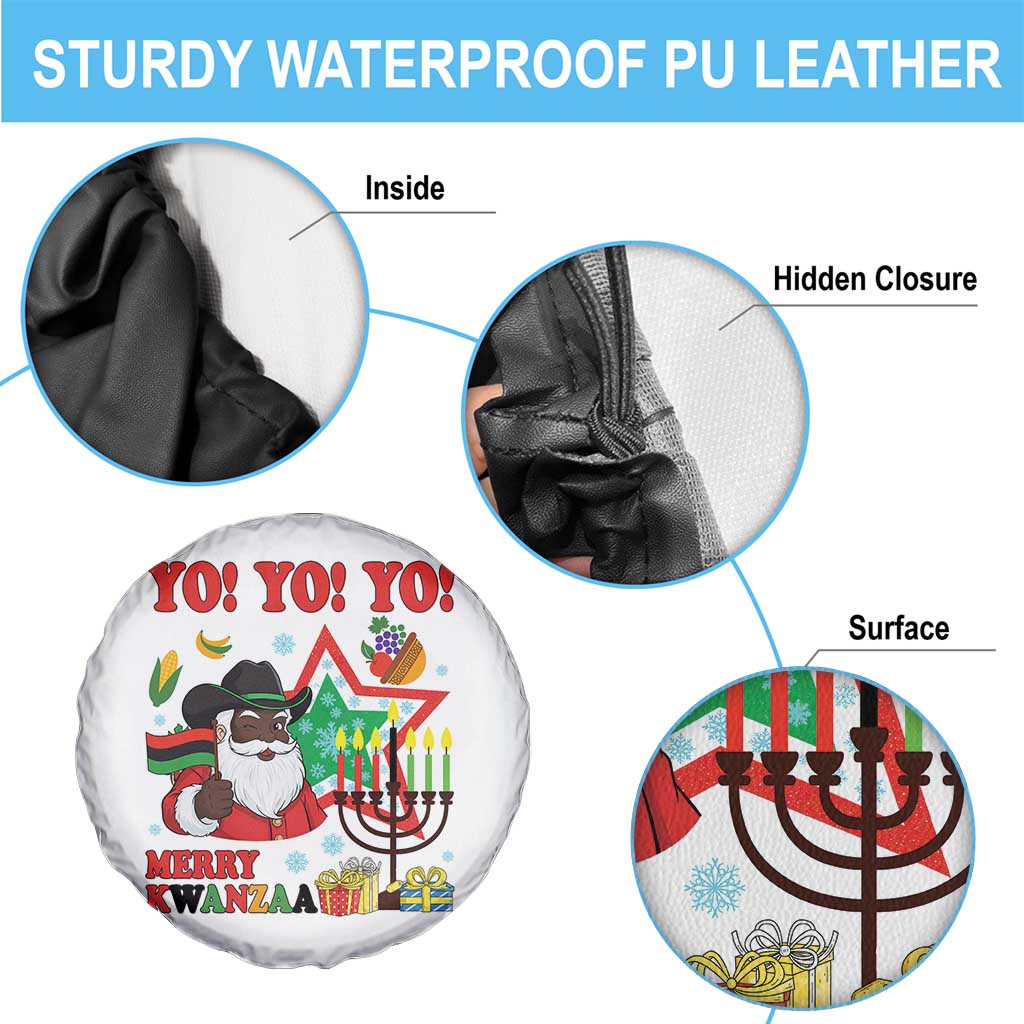 Merry Kwanzaa Black Santa Cowboy Spare Tire Cover African Heritage Celebration Gift - Wonder Print Shop