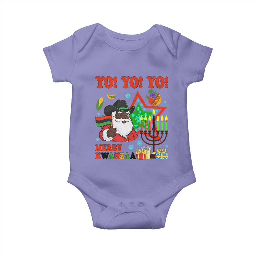Merry Kwanzaa Black Santa Cowboy Baby Onesie African Heritage Celebration Gift - Wonder Print Shop