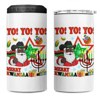 Merry Kwanzaa Black Santa Cowboy 4 in 1 Can Cooler Tumbler African Heritage Celebration Gift - Wonder Print Shop
