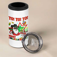 Merry Kwanzaa Black Santa Cowboy 4 in 1 Can Cooler Tumbler African Heritage Celebration Gift - Wonder Print Shop