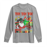 Merry Kwanzaa Black Santa Cowboy Long Sleeve Shirt African Heritage Celebration Gift - Wonder Print Shop