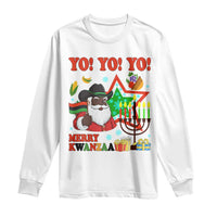 Merry Kwanzaa Black Santa Cowboy Long Sleeve Shirt African Heritage Celebration Gift - Wonder Print Shop