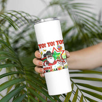 Merry Kwanzaa Black Santa Cowboy Skinny Tumbler African Heritage Celebration Gift - Wonder Print Shop