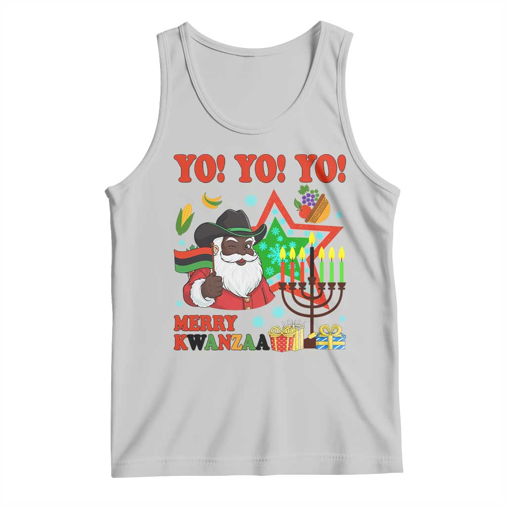 Merry Kwanzaa Black Santa Cowboy Tank Top African Heritage Celebration Gift - Wonder Print Shop