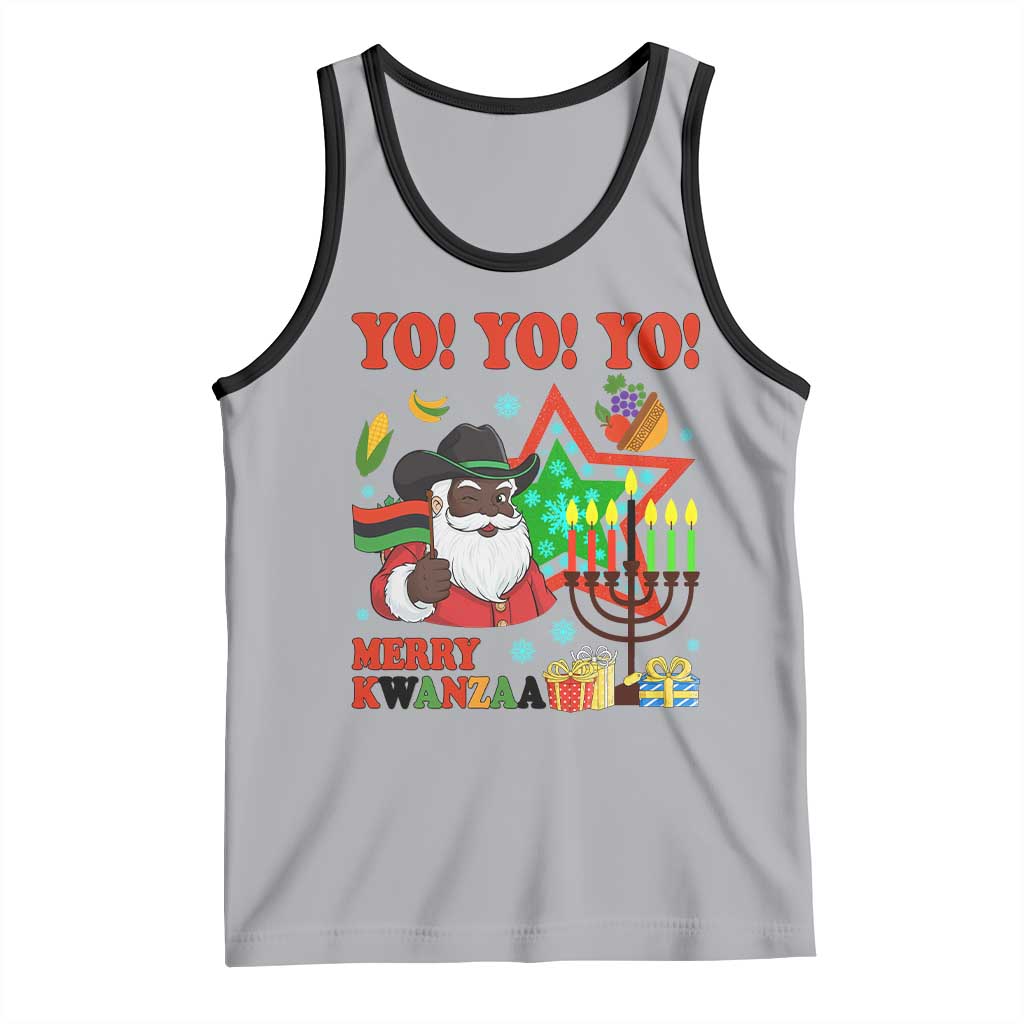 Merry Kwanzaa Black Santa Cowboy Tank Top African Heritage Celebration Gift - Wonder Print Shop