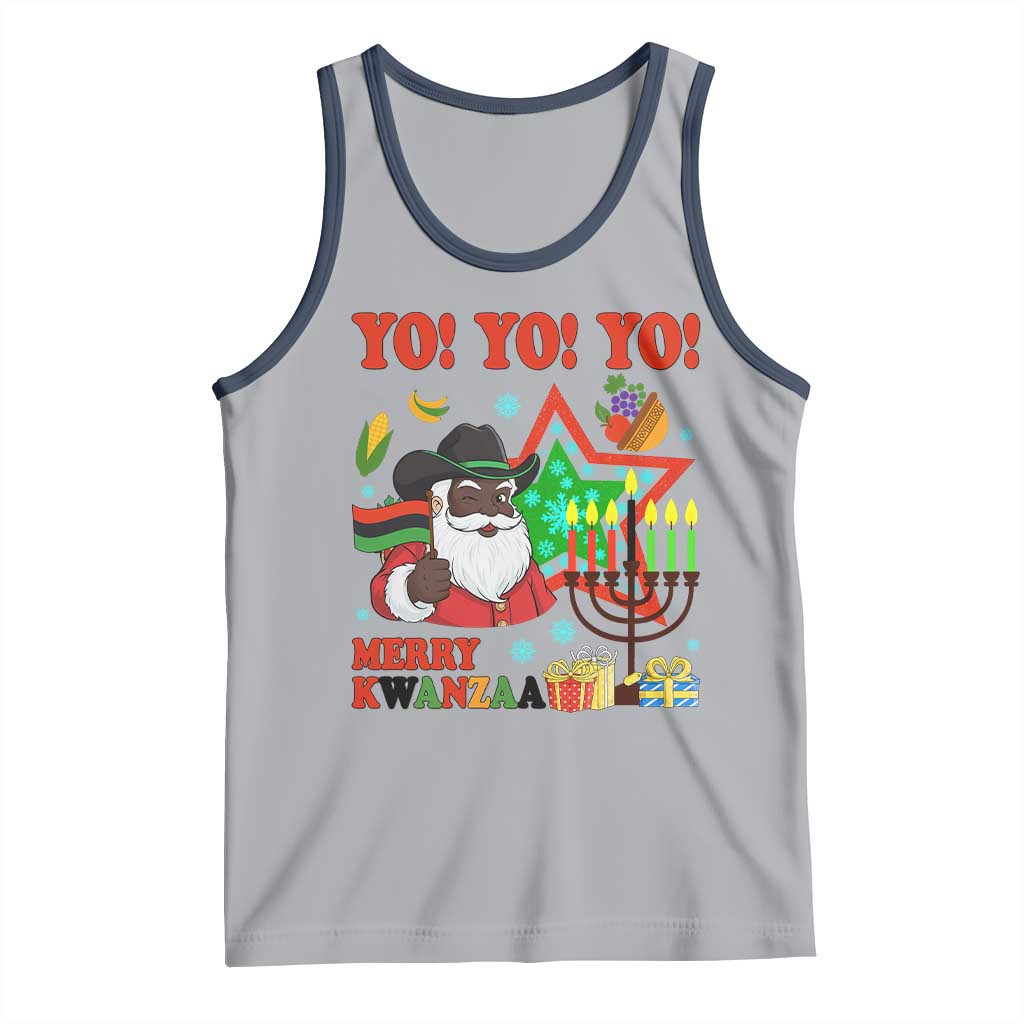 Merry Kwanzaa Black Santa Cowboy Tank Top African Heritage Celebration Gift - Wonder Print Shop