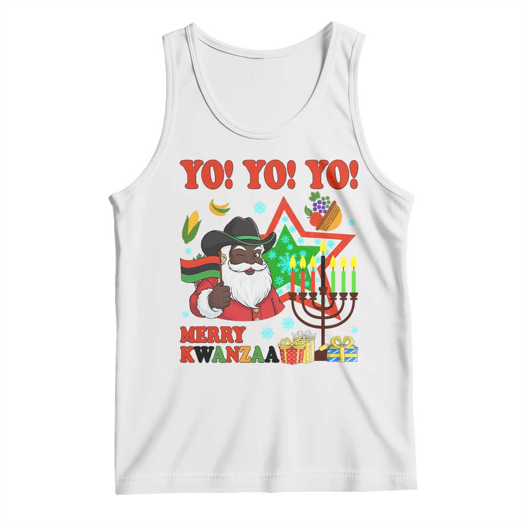 Merry Kwanzaa Black Santa Cowboy Tank Top African Heritage Celebration Gift - Wonder Print Shop