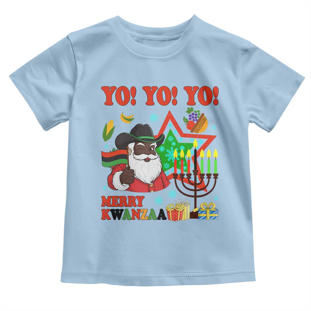 Merry Kwanzaa Black Santa Cowboy Toddler T Shirt African Heritage Celebration Gift - Wonder Print Shop