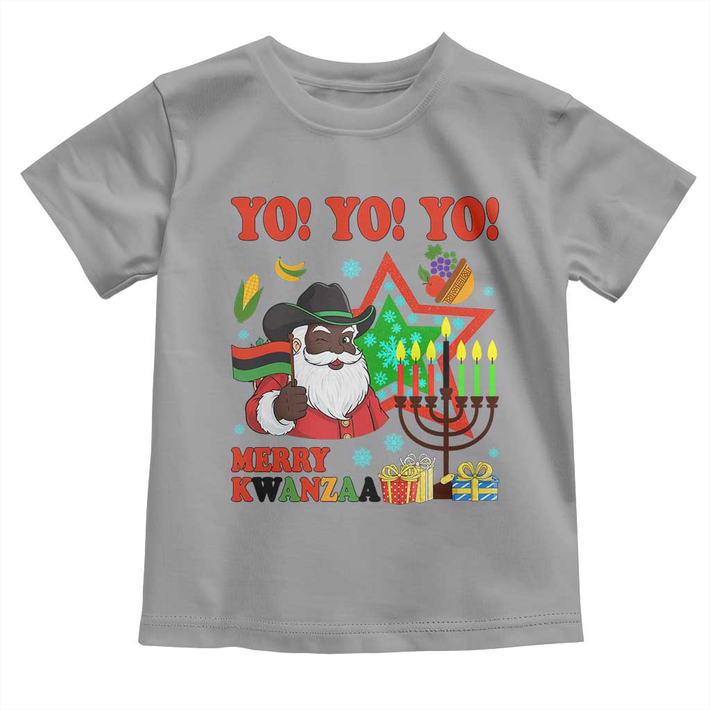Merry Kwanzaa Black Santa Cowboy Toddler T Shirt African Heritage Celebration Gift - Wonder Print Shop