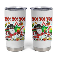 Merry Kwanzaa Black Santa Cowboy Tumbler Cup African Heritage Celebration Gift - Wonder Print Shop
