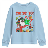 Merry Kwanzaa Black Santa Cowboy Youth Sweatshirt African Heritage Celebration Gift - Wonder Print Shop
