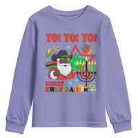 Merry Kwanzaa Black Santa Cowboy Youth Sweatshirt African Heritage Celebration Gift - Wonder Print Shop