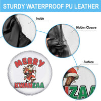 Merry Kwanzaa Cowboy Black Santa Spare Tire Cover African American Christmas Gift - Wonder Print Shop