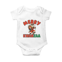 Merry Kwanzaa Cowboy Black Santa Baby Onesie African American Christmas Gift - Wonder Print Shop