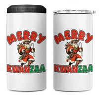 Merry Kwanzaa Cowboy Black Santa 4 in 1 Can Cooler Tumbler African American Christmas Gift - Wonder Print Shop