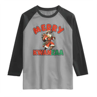 Merry Kwanzaa Cowboy Black Santa Raglan Shirt African American Christmas Gift - Wonder Print Shop