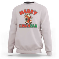 Merry Kwanzaa Cowboy Black Santa Sweatshirt African American Christmas Gift - Wonder Print Shop