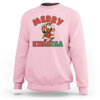 Merry Kwanzaa Cowboy Black Santa Sweatshirt African American Christmas Gift - Wonder Print Shop