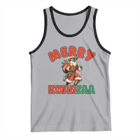 Merry Kwanzaa Cowboy Black Santa Tank Top African American Christmas Gift - Wonder Print Shop