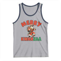 Merry Kwanzaa Cowboy Black Santa Tank Top African American Christmas Gift - Wonder Print Shop
