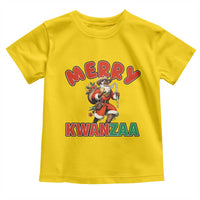 Merry Kwanzaa Cowboy Black Santa Toddler T Shirt African American Christmas Gift - Wonder Print Shop