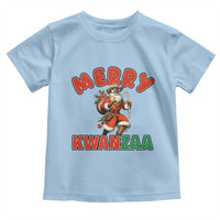Merry Kwanzaa Cowboy Black Santa Toddler T Shirt African American Christmas Gift - Wonder Print Shop