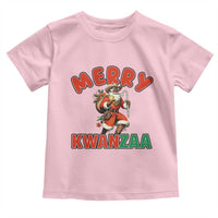 Merry Kwanzaa Cowboy Black Santa Toddler T Shirt African American Christmas Gift - Wonder Print Shop