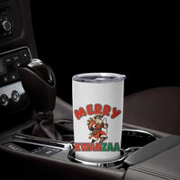 Merry Kwanzaa Cowboy Black Santa Tumbler Cup African American Christmas Gift - Wonder Print Shop