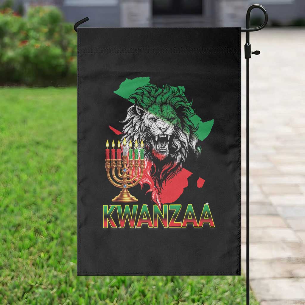 King Lion Of Africa Kwanzaa Map Garden Flag Heritage Pride Gift - Wonder Print Shop