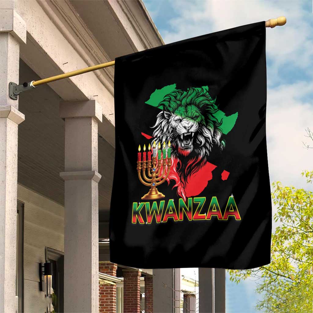 King Lion Of Africa Kwanzaa Map Garden Flag Heritage Pride Gift - Wonder Print Shop