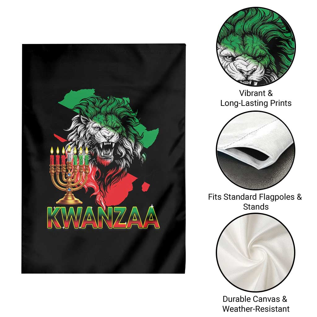 King Lion Of Africa Kwanzaa Map Garden Flag Heritage Pride Gift - Wonder Print Shop