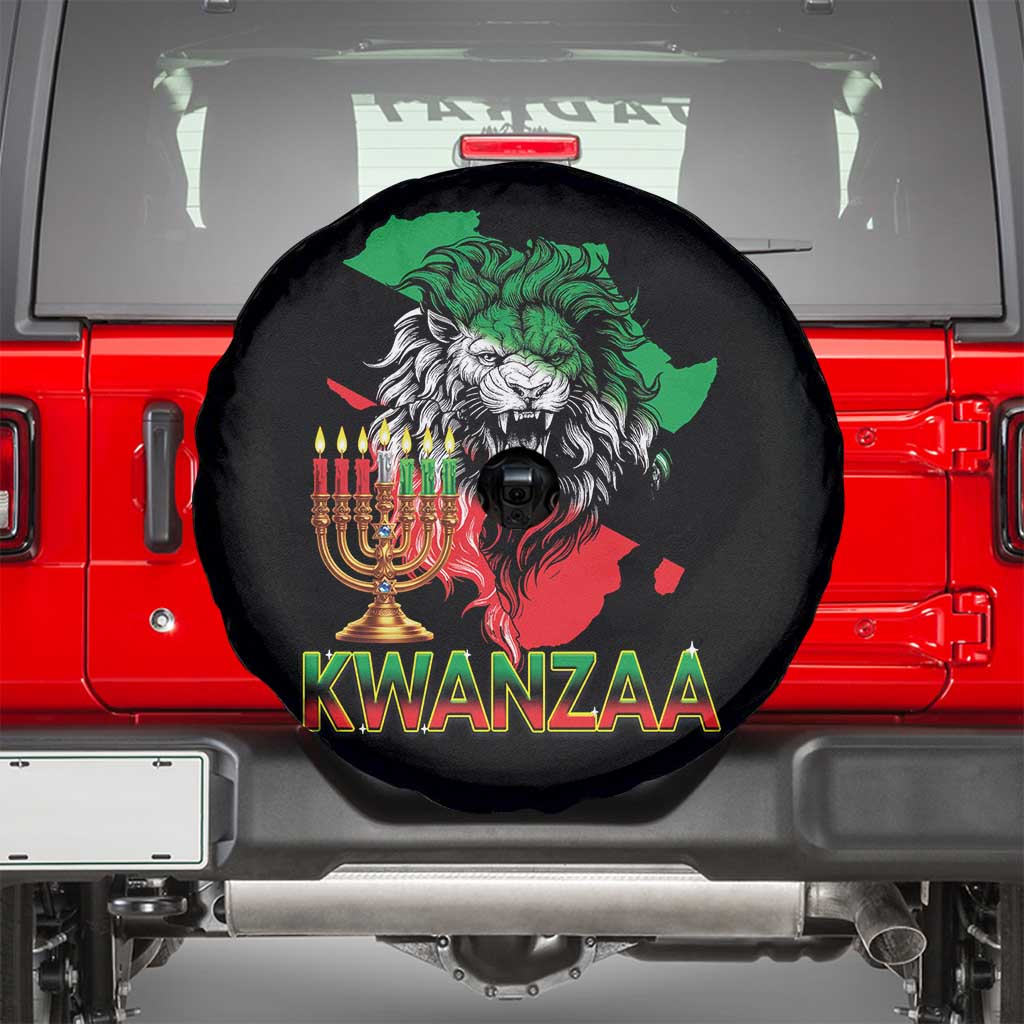 King Lion Of Africa Kwanzaa Map Spare Tire Cover Heritage Pride Gift - Wonder Print Shop