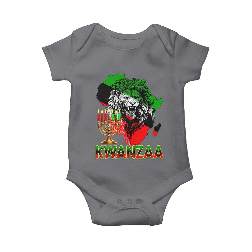 King Lion Of Africa Kwanzaa Map Baby Onesie Heritage Pride Gift - Wonder Print Shop