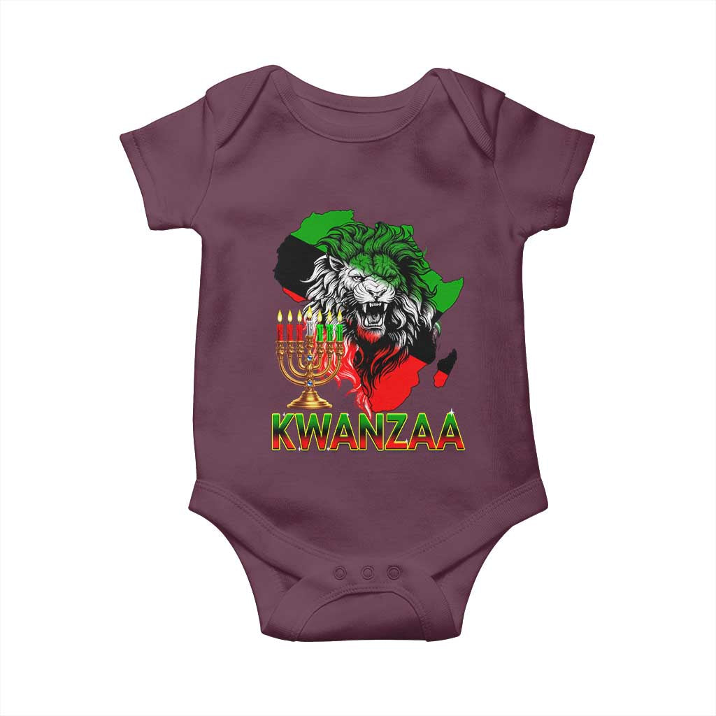 King Lion Of Africa Kwanzaa Map Baby Onesie Heritage Pride Gift - Wonder Print Shop