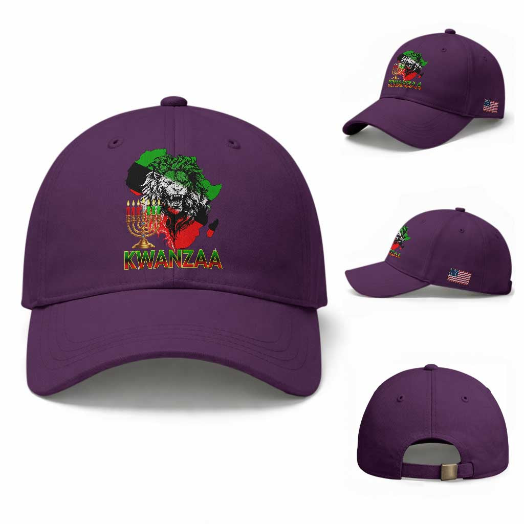 King Lion Of Africa Kwanzaa Map Baseball Cap Heritage Pride Gift