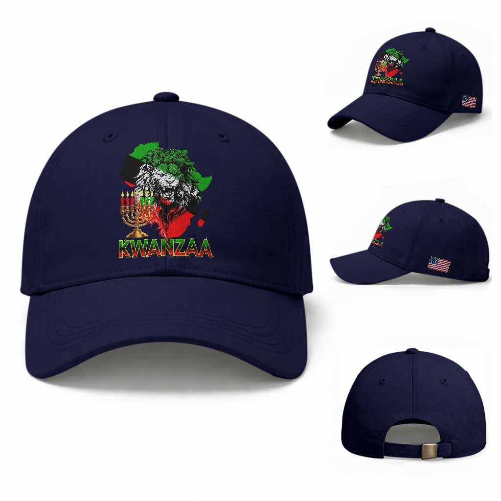 King Lion Of Africa Kwanzaa Map Baseball Cap Heritage Pride Gift