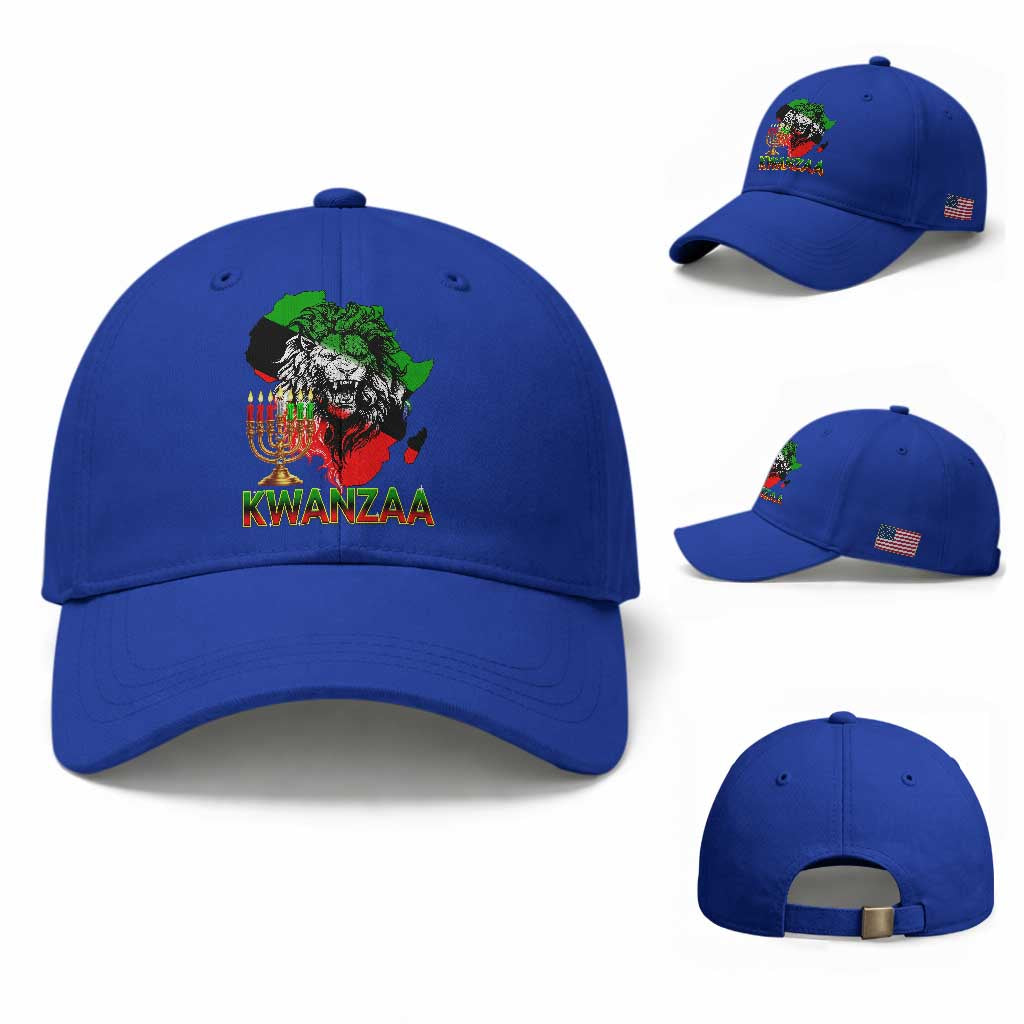 King Lion Of Africa Kwanzaa Map Baseball Cap Heritage Pride Gift