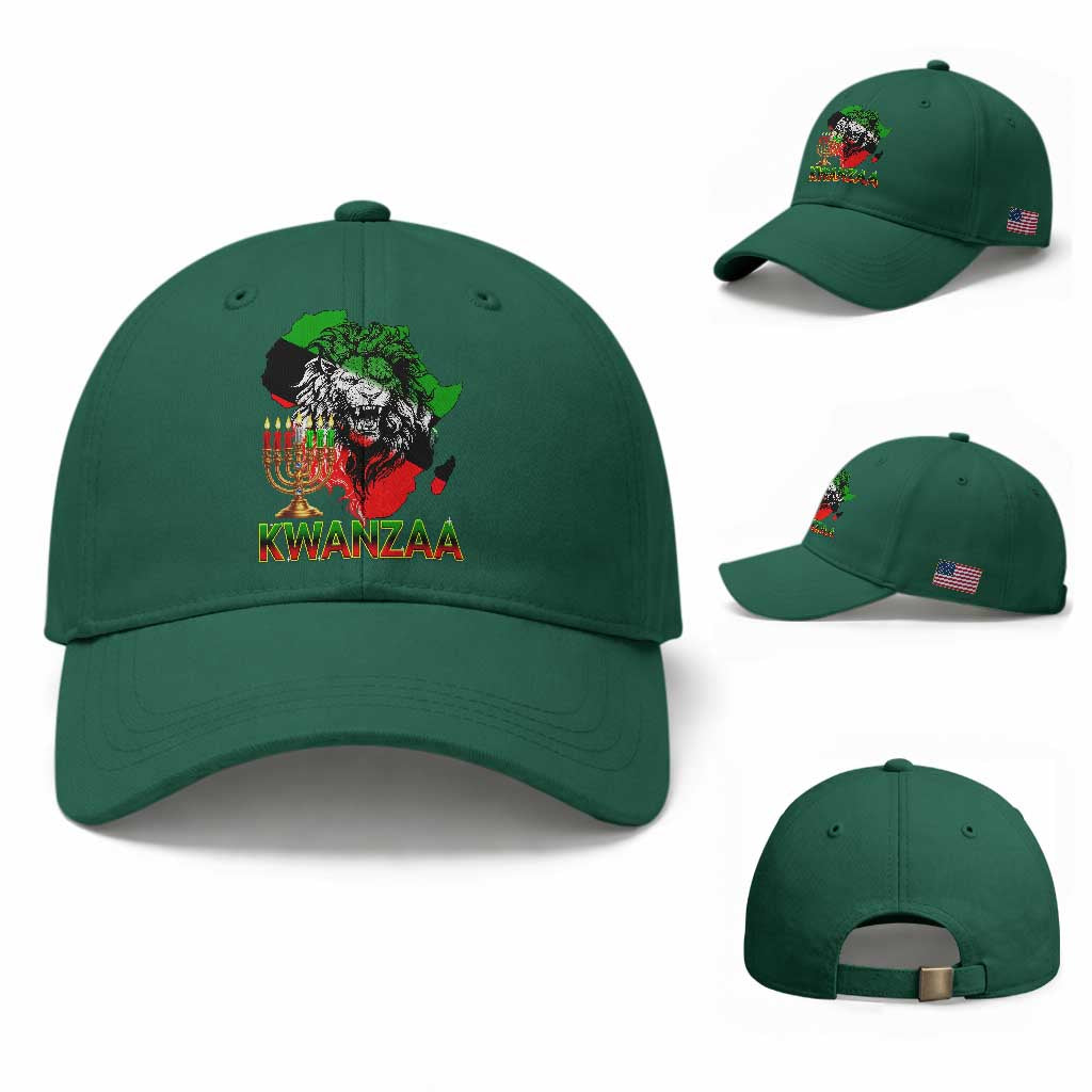 King Lion Of Africa Kwanzaa Map Baseball Cap Heritage Pride Gift