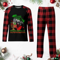 King Lion Of Africa Kwanzaa Map Plaid Pajama Set Heritage Pride Gift - Wonder Print Shop