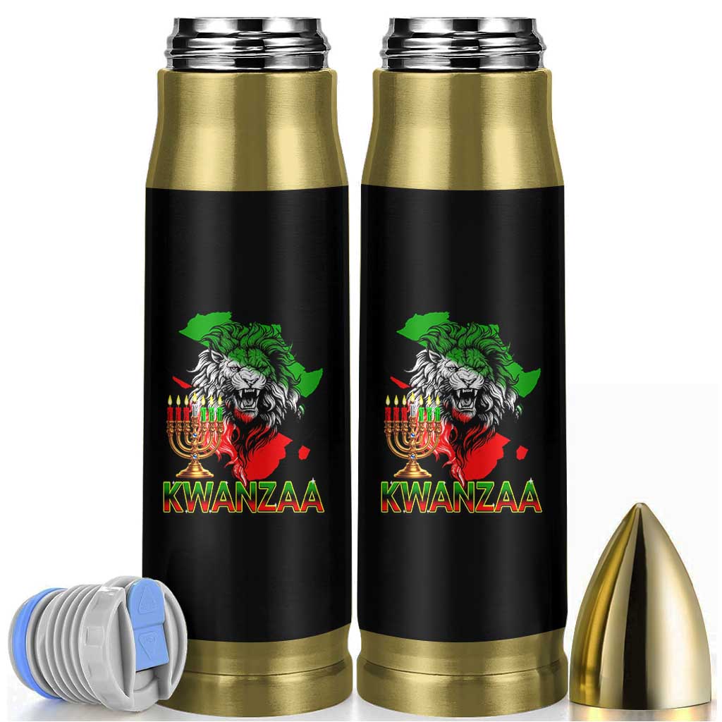 King Lion Of Africa Kwanzaa Map Bullet Tumbler Heritage Pride Gift - Wonder Print Shop
