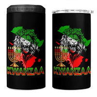 King Lion Of Africa Kwanzaa Map 4 in 1 Can Cooler Tumbler Heritage Pride Gift - Wonder Print Shop
