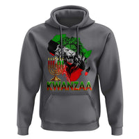 King Lion Of Africa Kwanzaa Map Hoodie Heritage Pride Gift - Wonder Print Shop