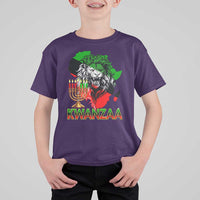 King Lion Of Africa Kwanzaa Map T Shirt For Kid Heritage Pride Gift - Wonder Print Shop