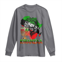 King Lion Of Africa Kwanzaa Map Long Sleeve Shirt Heritage Pride Gift - Wonder Print Shop