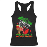 King Lion Of Africa Kwanzaa Map Racerback Tank Top Heritage Pride Gift - Wonder Print Shop