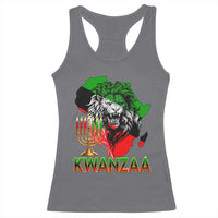 King Lion Of Africa Kwanzaa Map Racerback Tank Top Heritage Pride Gift - Wonder Print Shop