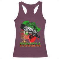 King Lion Of Africa Kwanzaa Map Racerback Tank Top Heritage Pride Gift - Wonder Print Shop